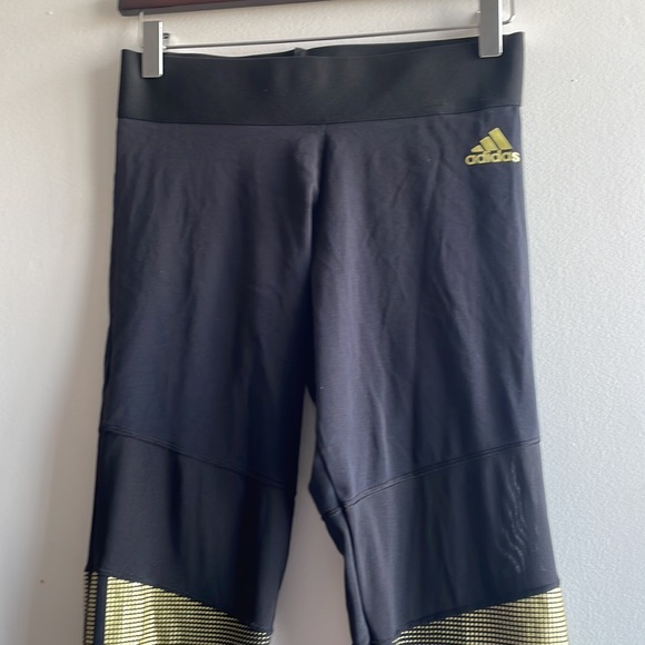 Adidas Leggings Medium Gold Black - Picture 3 of 9